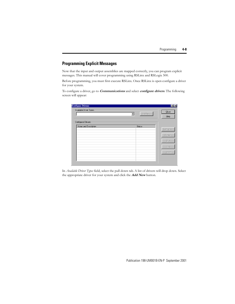 Programming explicit messages, Programming explicit messages -8 | Rockwell Automation 198x Modular DeviceNet Starter Auxiliary I/O User Manual | Page 61 / 164