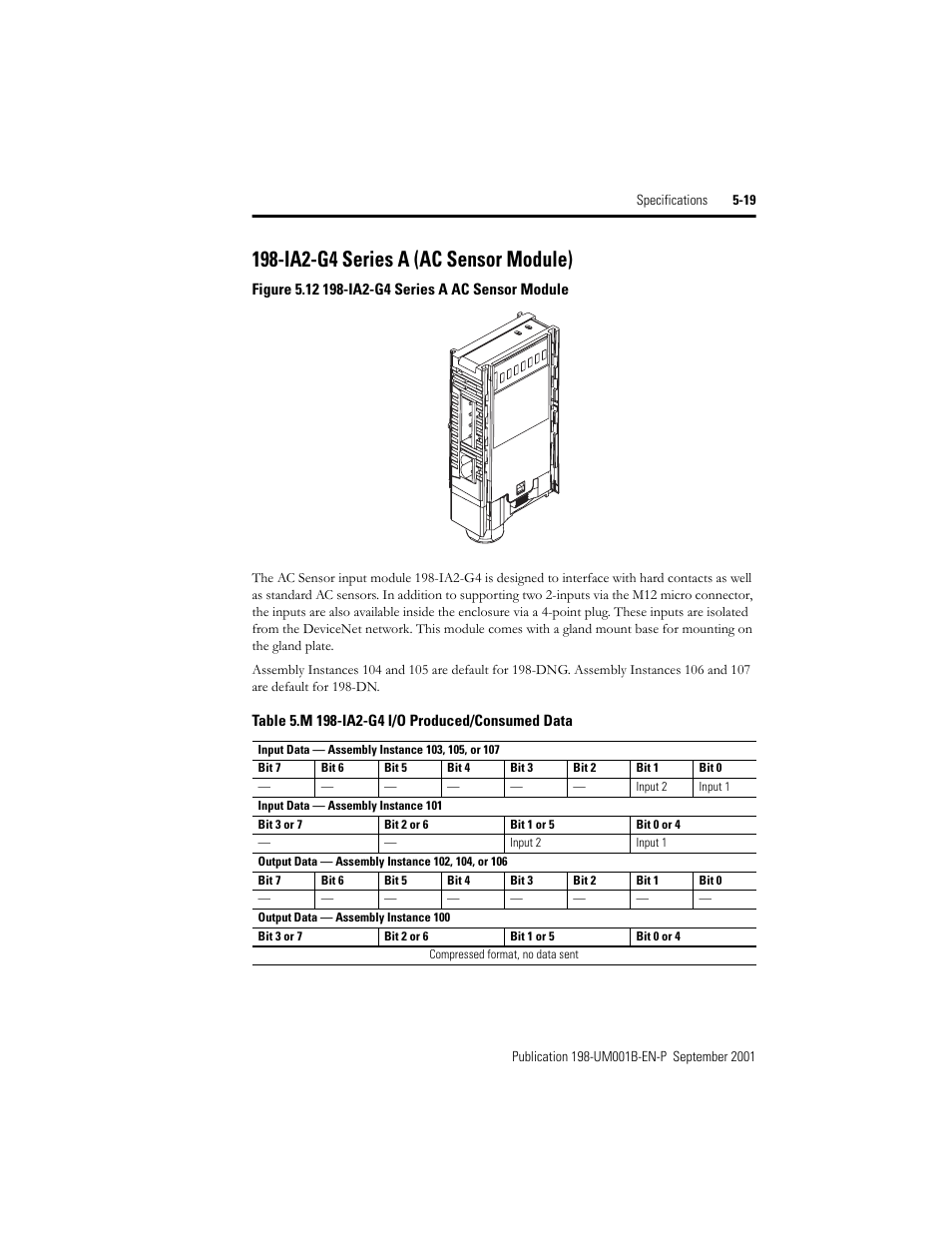 Ia2-g4 series a (ac sensor module), Ia2-g4 series a (ac sensor module) -19 | Rockwell Automation 198x Modular DeviceNet Starter Auxiliary I/O User Manual | Page 85 / 164