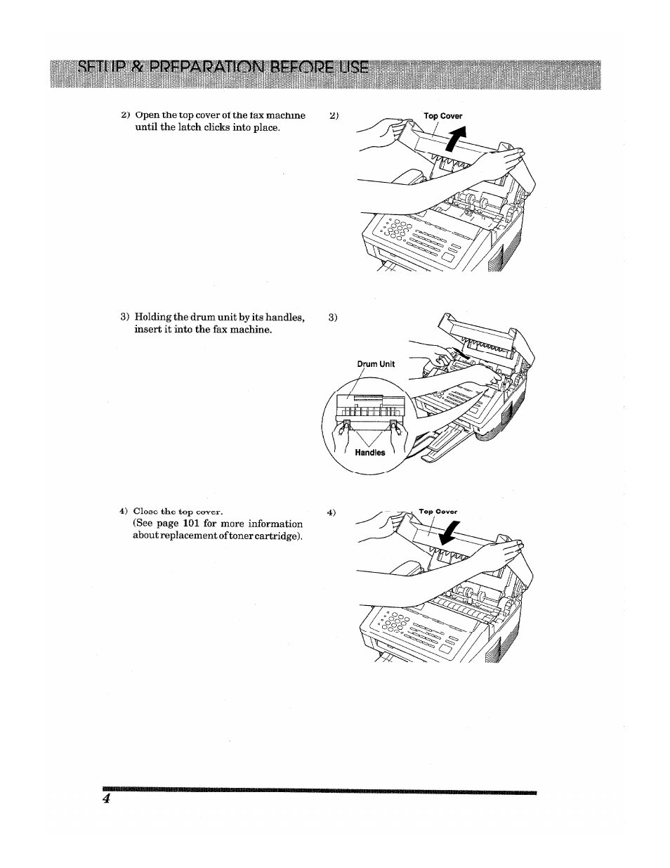 Setup & preparation before use | Brother INTELLIFAX 3650 User Manual | Page 12 / 144