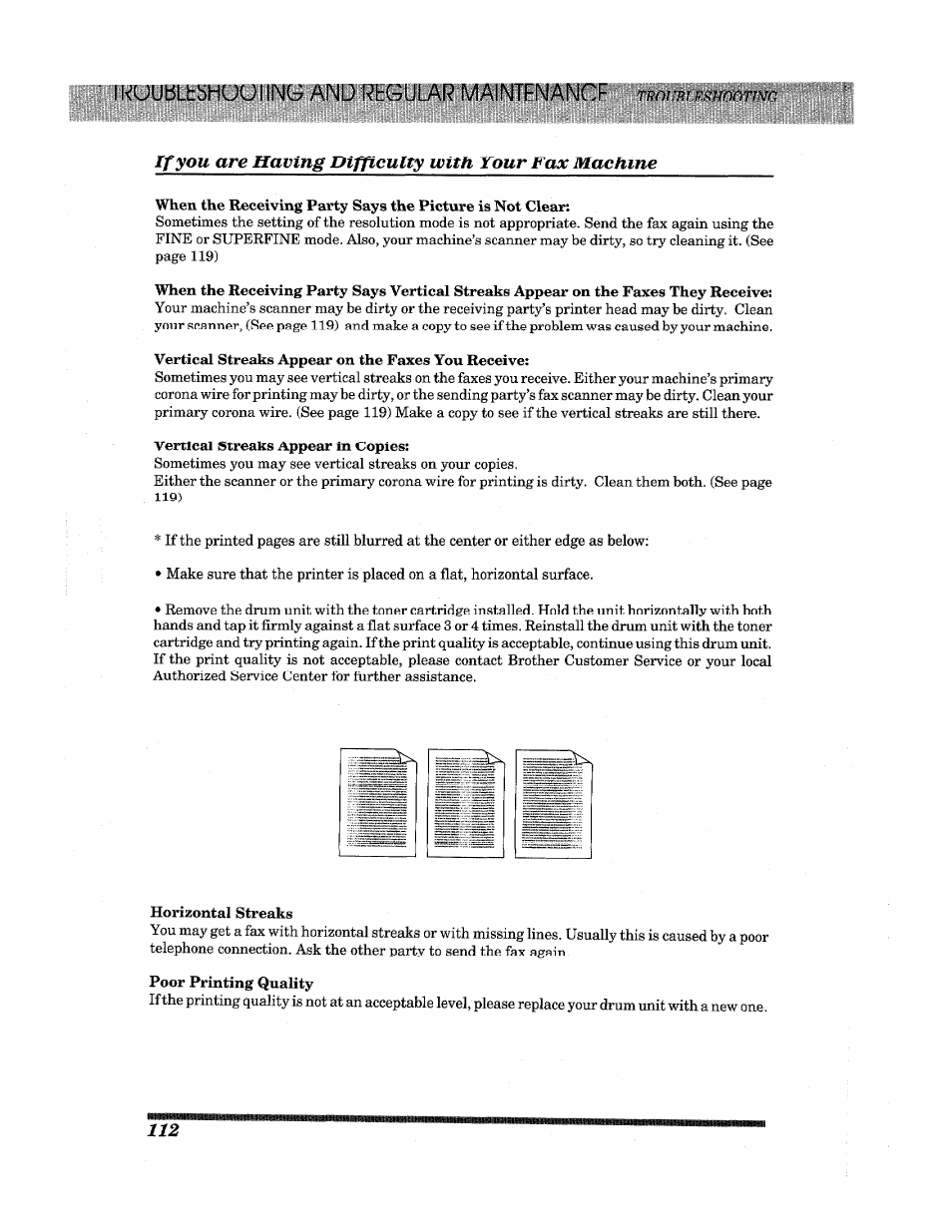 If you are having difficulty with your fax machine, Trorim.ksnontrw | Brother INTELLIFAX 3650 User Manual | Page 120 / 144