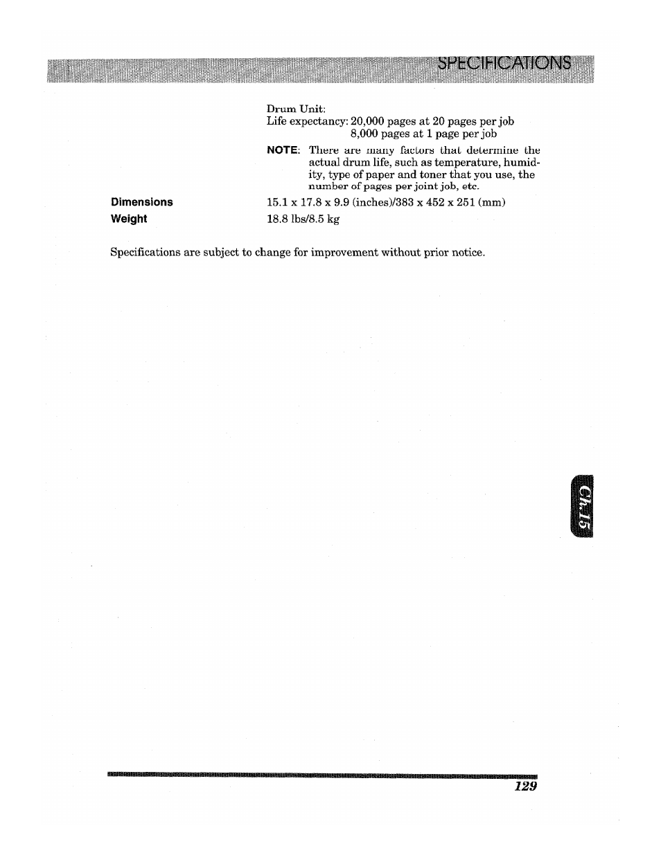 Brother INTELLIFAX 3650 User Manual | Page 137 / 144