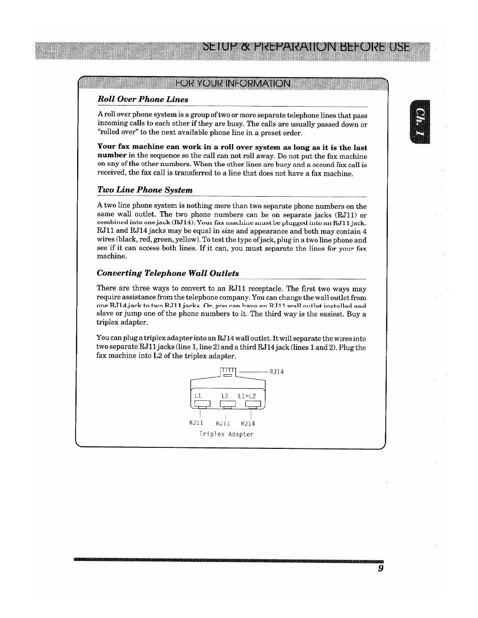 Btiup & pktpai-íal lun bhhukh ubh, Foi'j your information | Brother INTELLIFAX 3650 User Manual | Page 17 / 144
