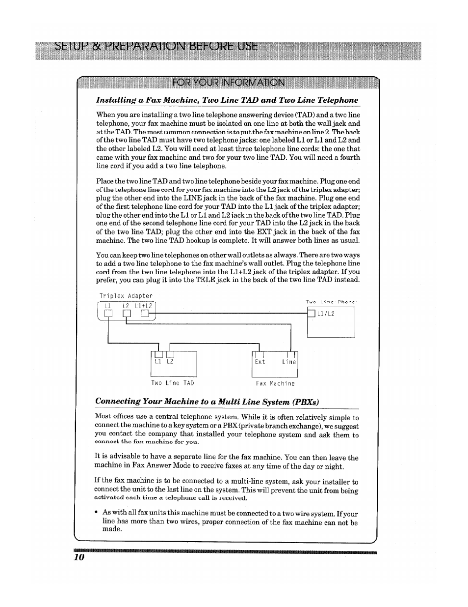 For your information | Brother INTELLIFAX 3650 User Manual | Page 18 / 144