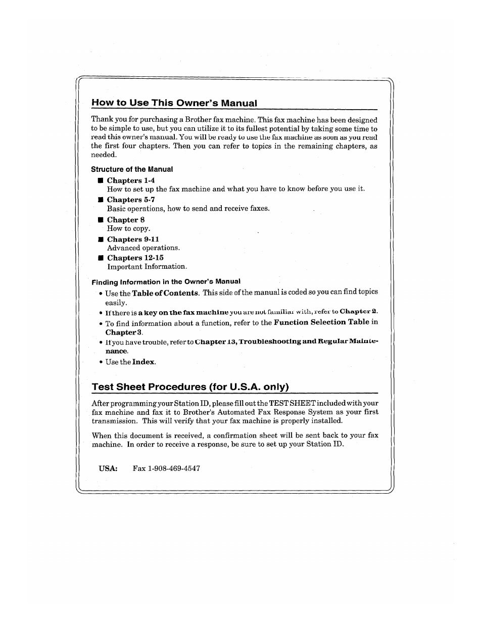 Brother INTELLIFAX 3650 User Manual | Page 3 / 144