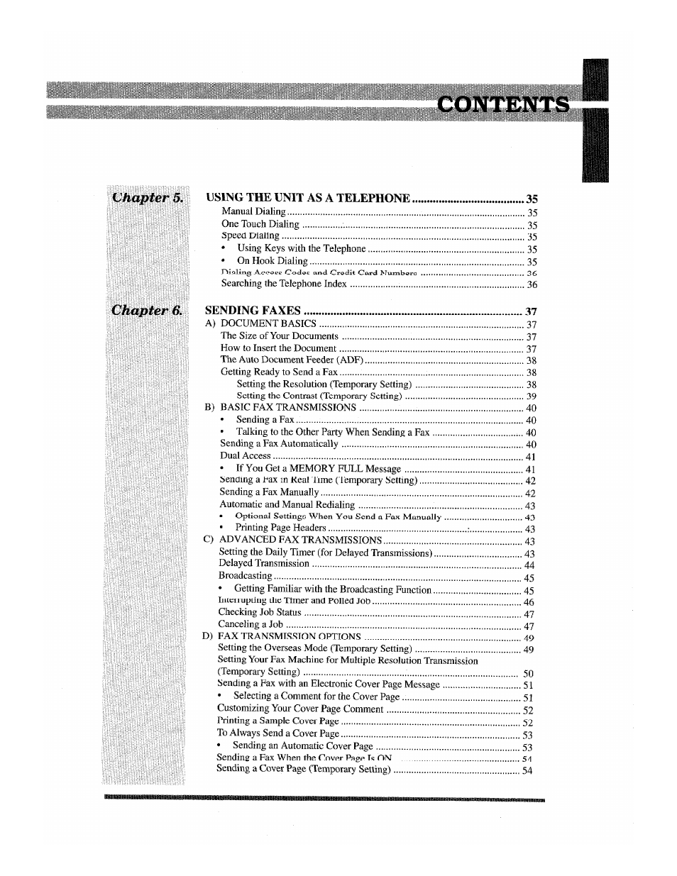 Brother INTELLIFAX 3650 User Manual | Page 5 / 144
