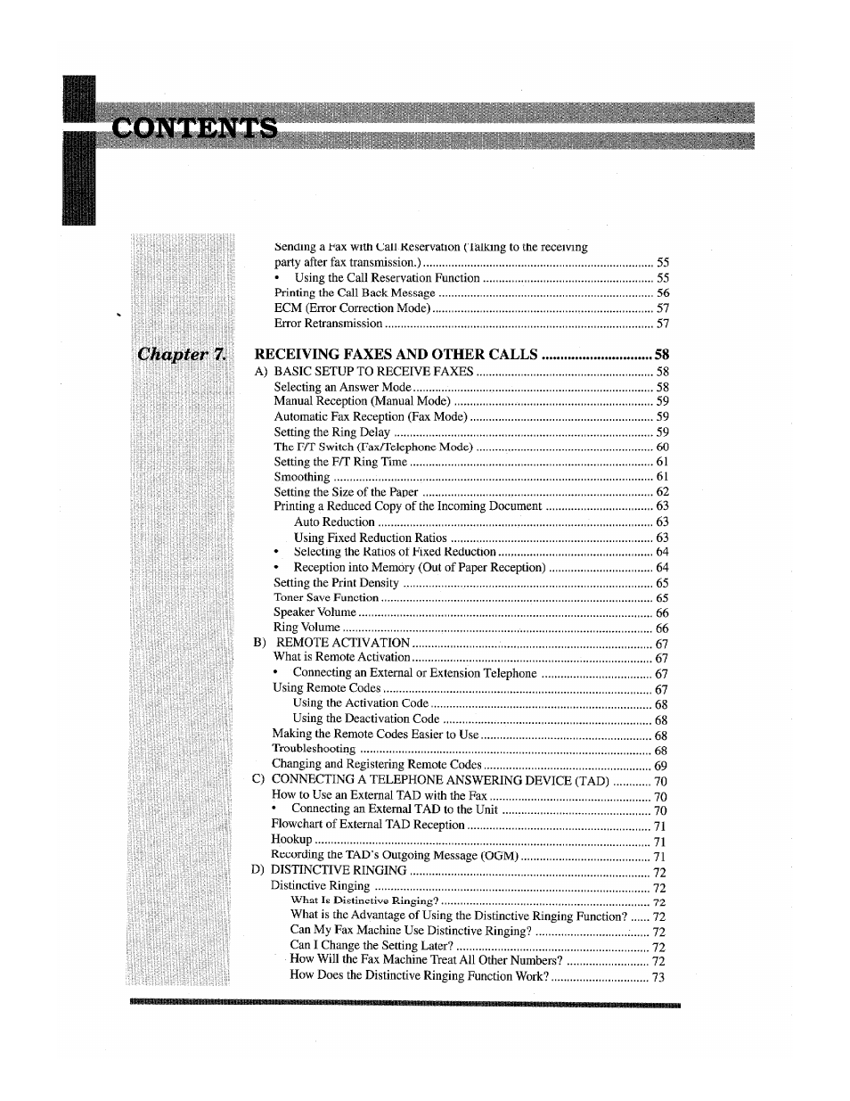 Brother INTELLIFAX 3650 User Manual | Page 6 / 144
