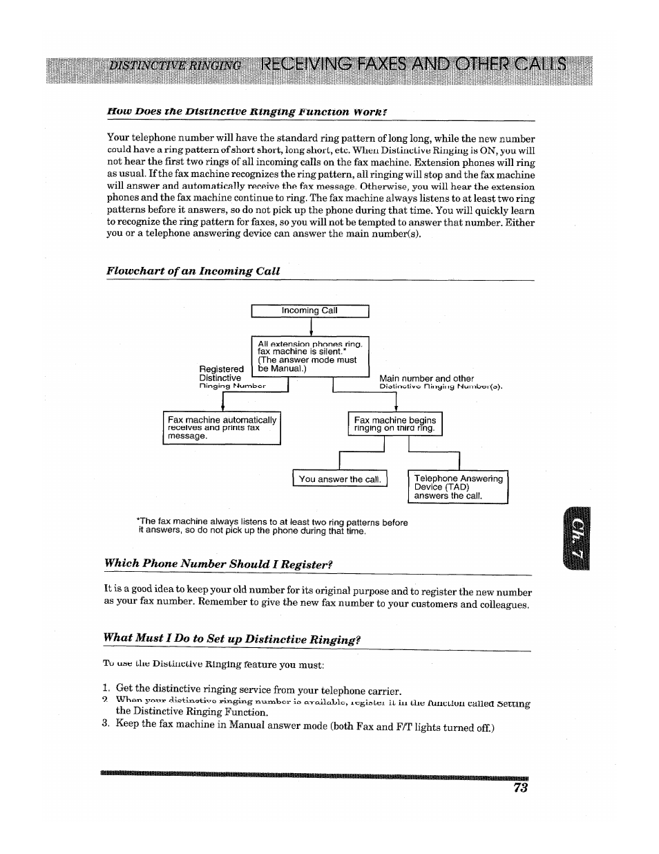 Rbctiving faxes and other calls | Brother INTELLIFAX 3650 User Manual | Page 81 / 144