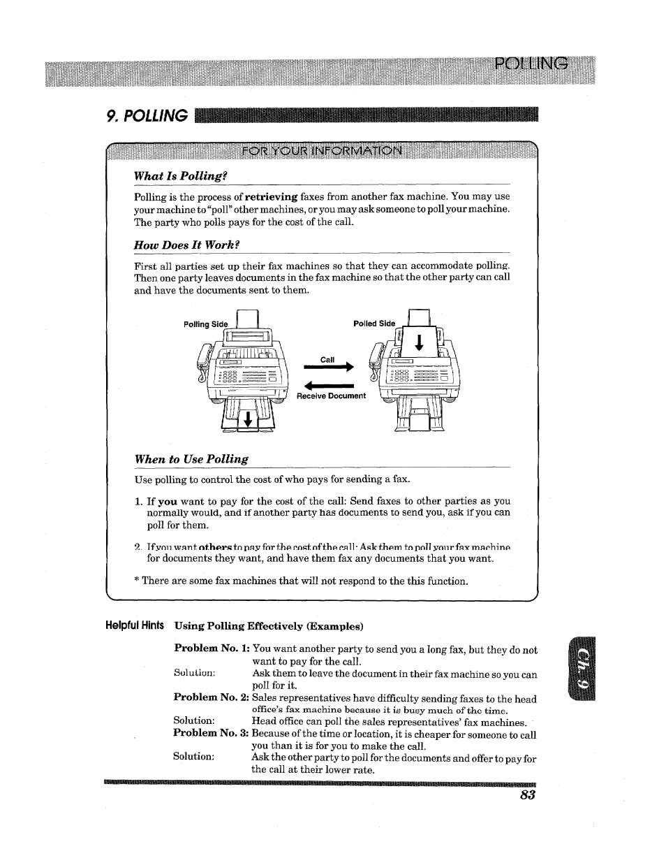Polling | Brother INTELLIFAX 3650 User Manual | Page 91 / 144