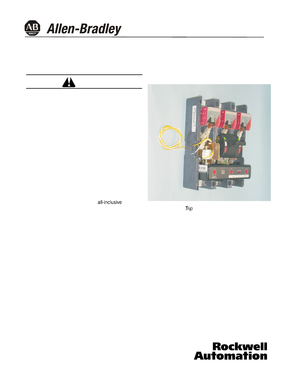 Rockwell Automation 140U Q and M-Frame Circuit Breakers Instruction Leaflet for Shunt Trip User Manual | 8 pages