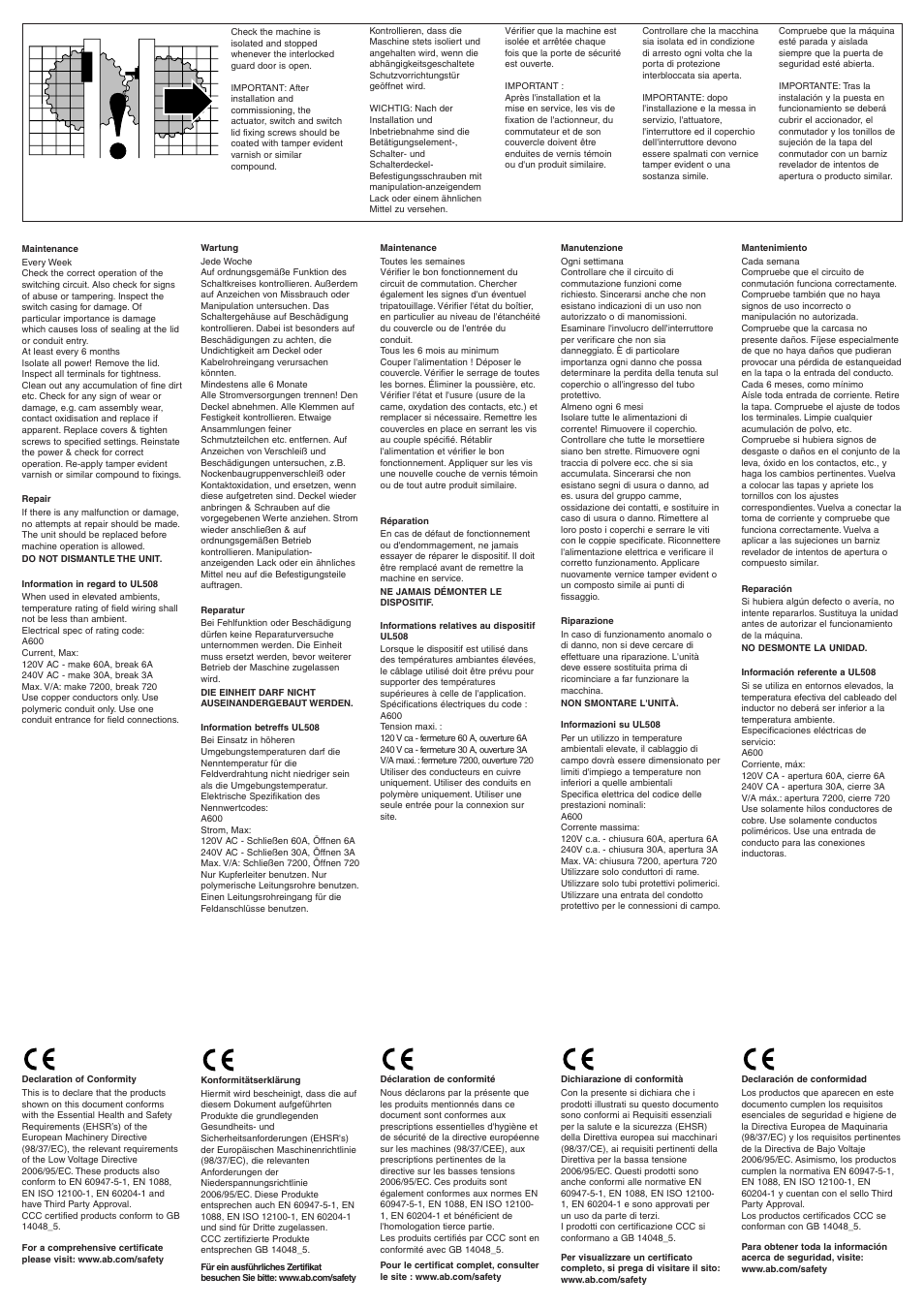 Rockwell Automation 440G-MT Diagnostic Guard Locking Safety Interlock Switch User Manual | Page 3 / 4