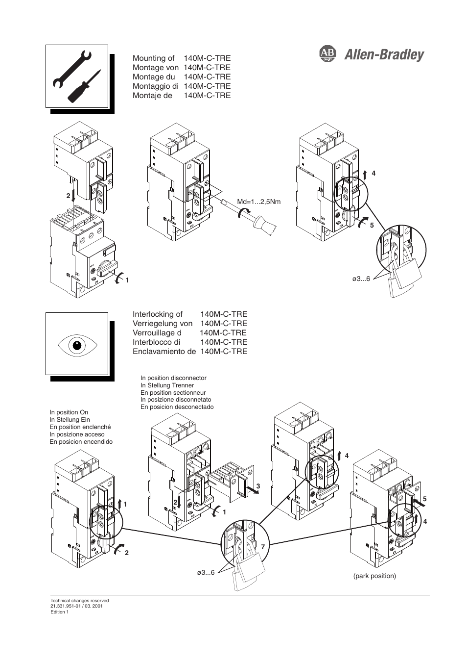 Rockwell Automation 140M Isolator Block User Manual | Page 2 / 2