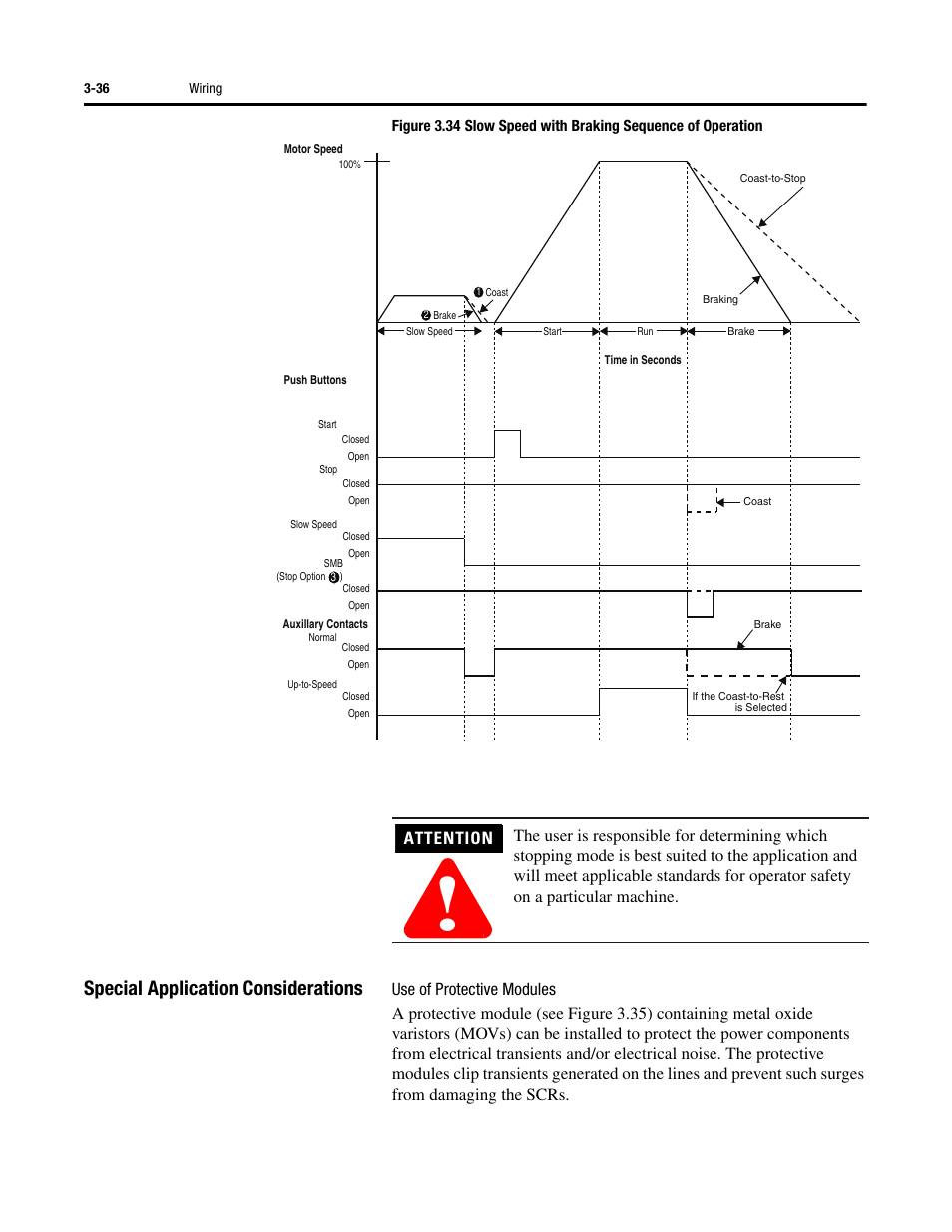 Special application considerations, Attention | Rockwell Automation 150 SMC-Flex User Manual User Manual | Page 80 / 162