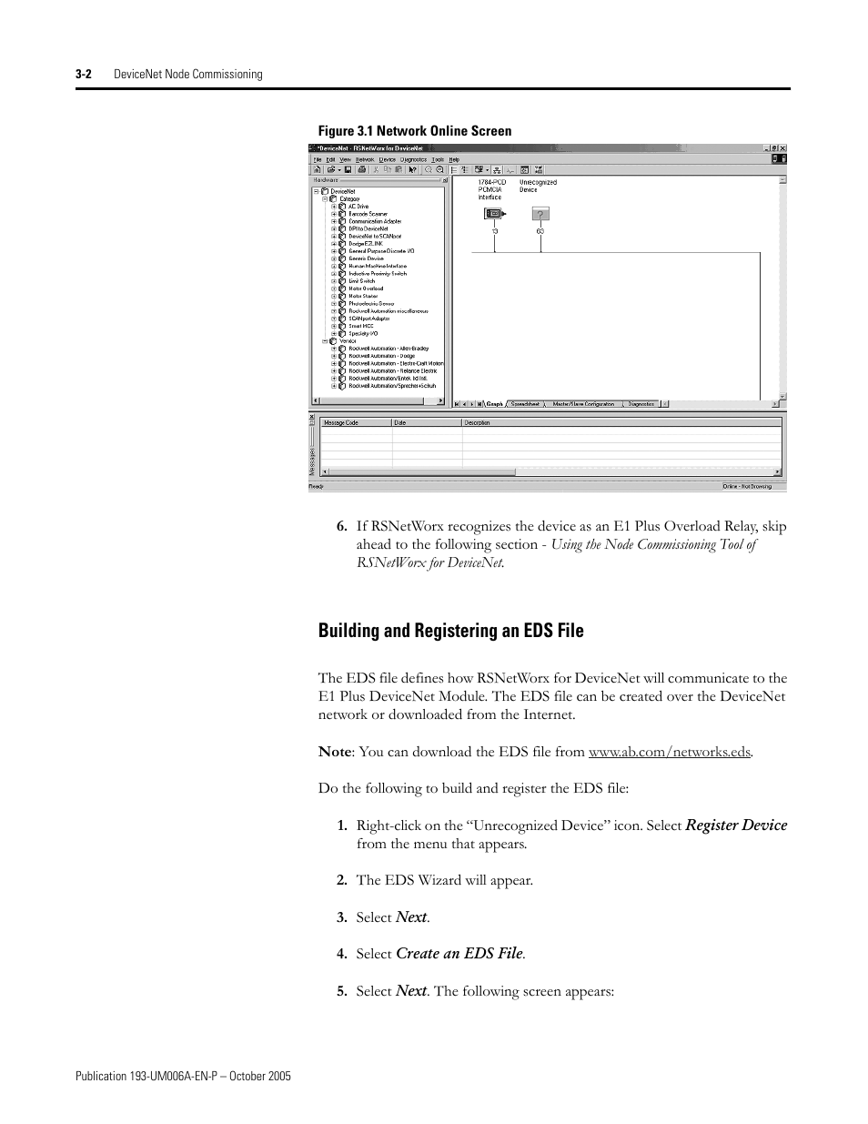 Building and registering an eds file | Rockwell Automation 193-EDN E1Plus Overload Relays - DeviceNet Module User Manual | Page 18 / 76