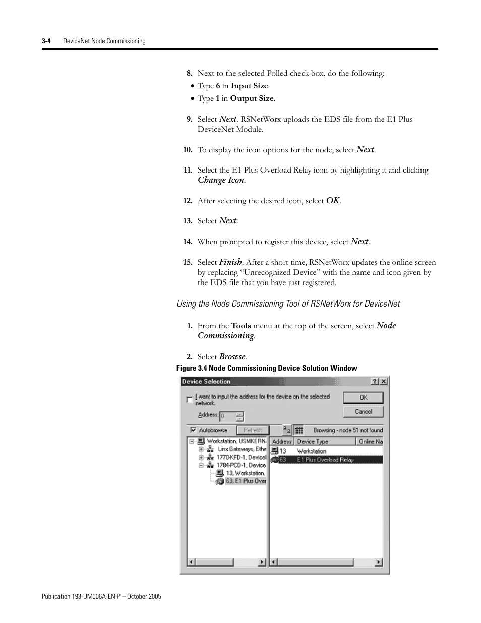 Rockwell Automation 193-EDN E1Plus Overload Relays - DeviceNet Module User Manual | Page 20 / 76