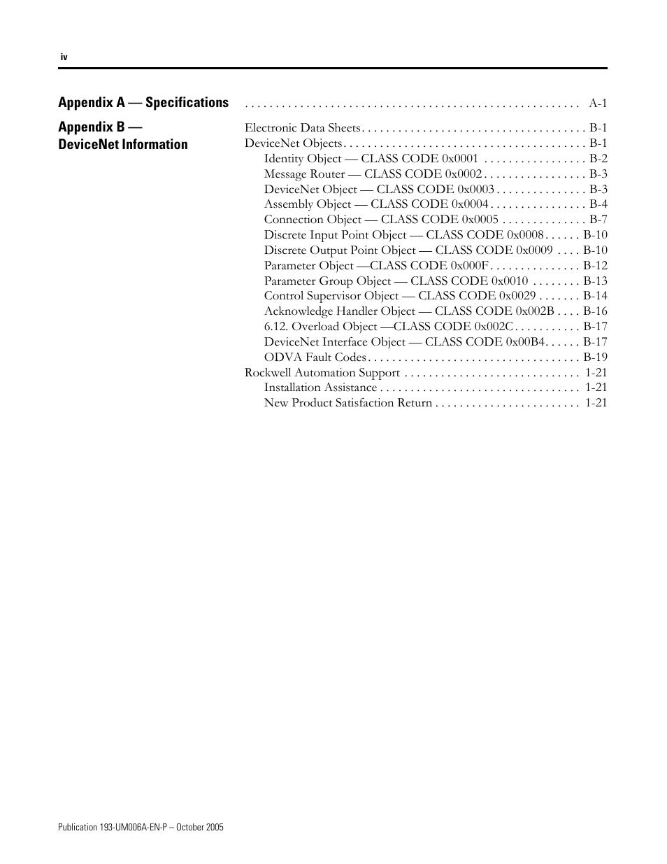 Rockwell Automation 193-EDN E1Plus Overload Relays - DeviceNet Module User Manual | Page 4 / 76