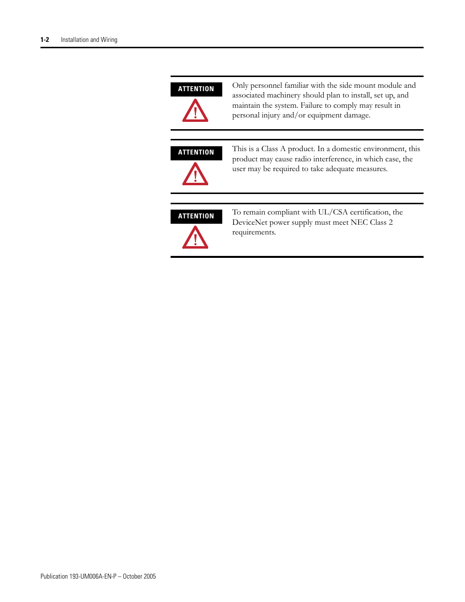 Rockwell Automation 193-EDN E1Plus Overload Relays - DeviceNet Module User Manual | Page 6 / 76