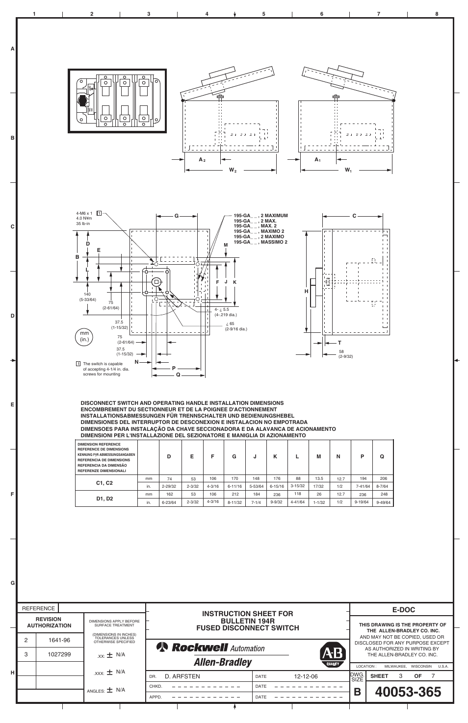 40053-365_3-3.pdf, E-doc | Rockwell Automation 194R-Nxxxx Fused Disconnect Switch User Manual | Page 3 / 6