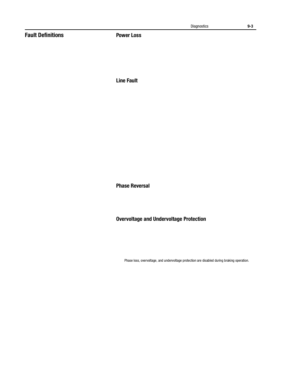 Fault definitions | Rockwell Automation 150 USE MN/SMC DIALOG + CONTROLLER User Manual | Page 146 / 189