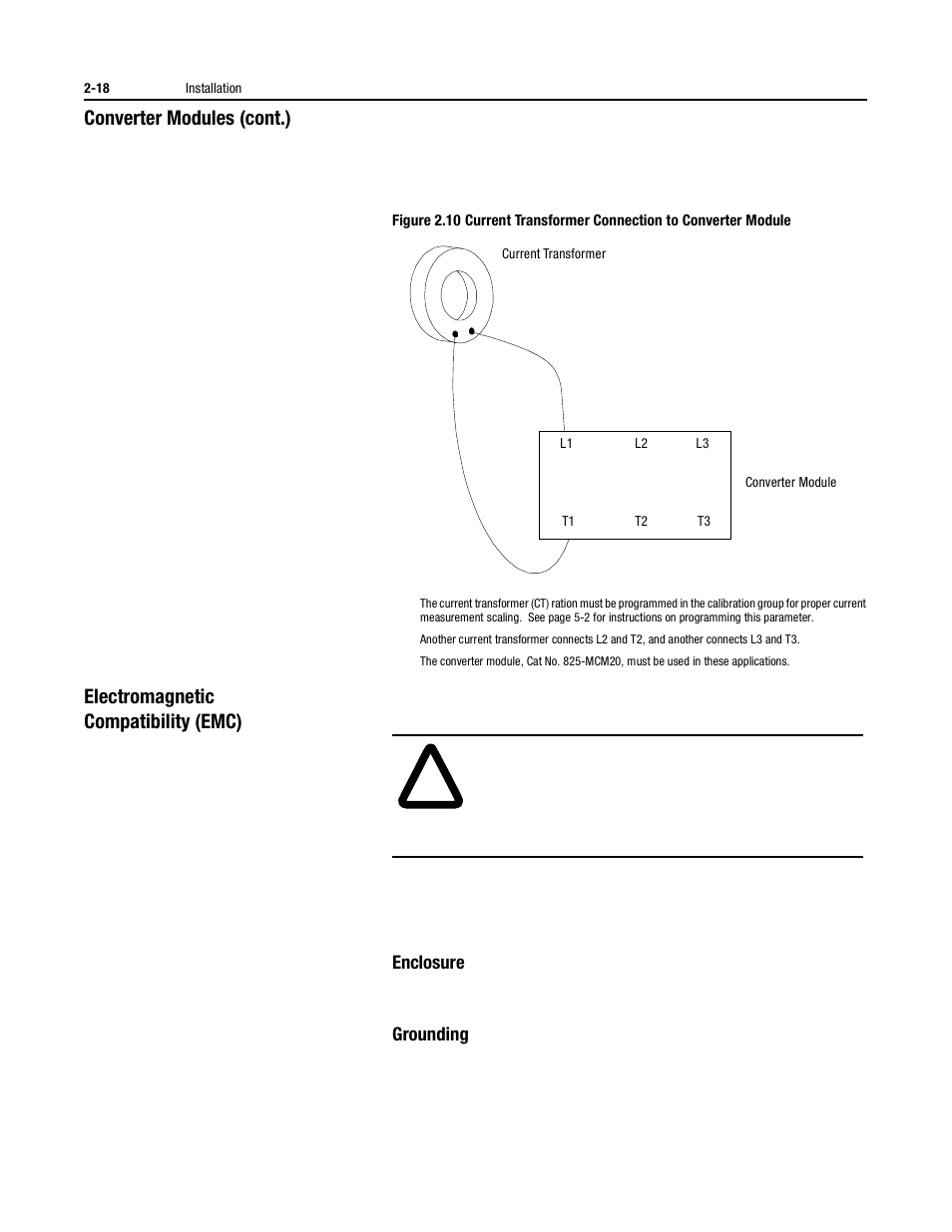 Converter modules (cont.), Electromagnetic compatibility (emc) | Rockwell Automation 150 USE MN/SMC DIALOG + CONTROLLER User Manual | Page 44 / 189