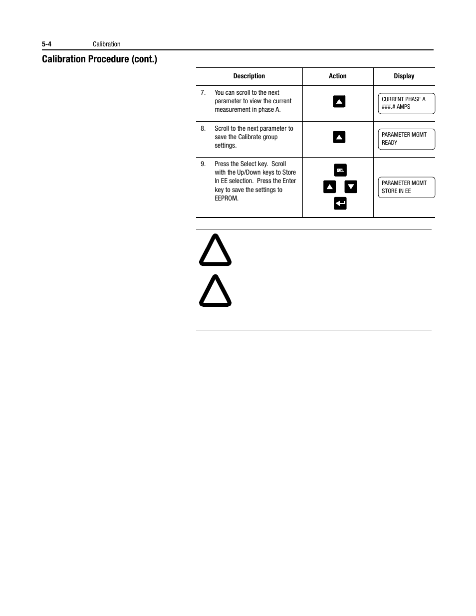 Calibration procedure (cont.) | Rockwell Automation 150 USE MN/SMC DIALOG + CONTROLLER User Manual | Page 82 / 189