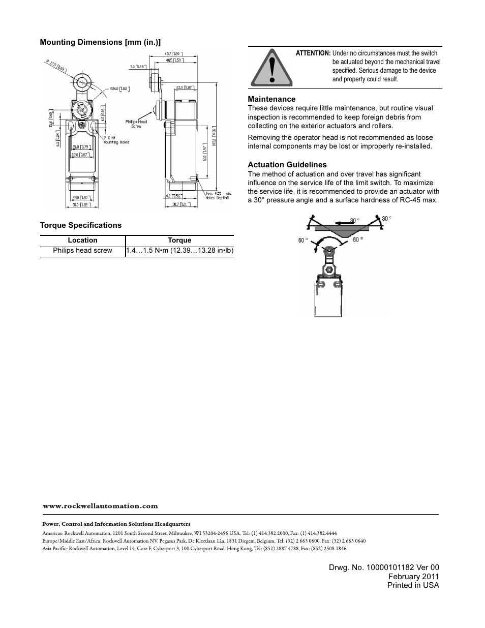 Rockwell Automation 440P-WC1A Short Lever User Manual | Page 2 / 2