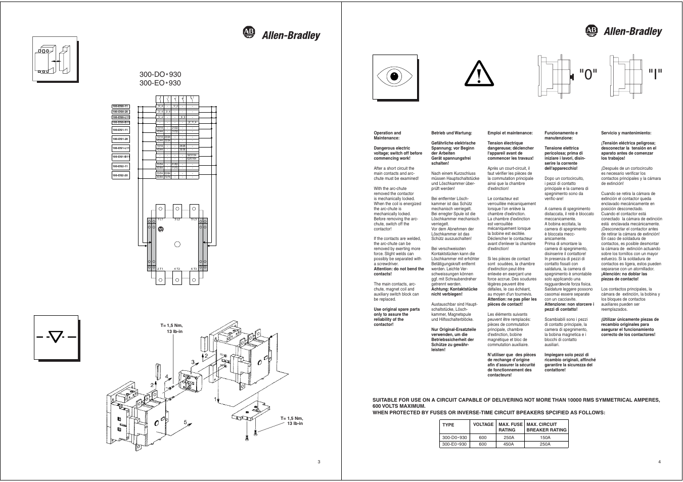 I" "0 | Rockwell Automation 300-DOx930_EOx930 Contactor User Manual | Page 2 / 3