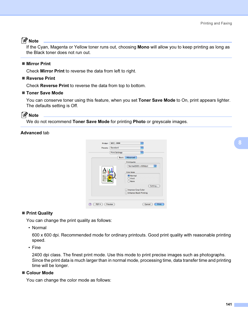 Brother MFC 9840CDW User Manual | Page 148 / 221