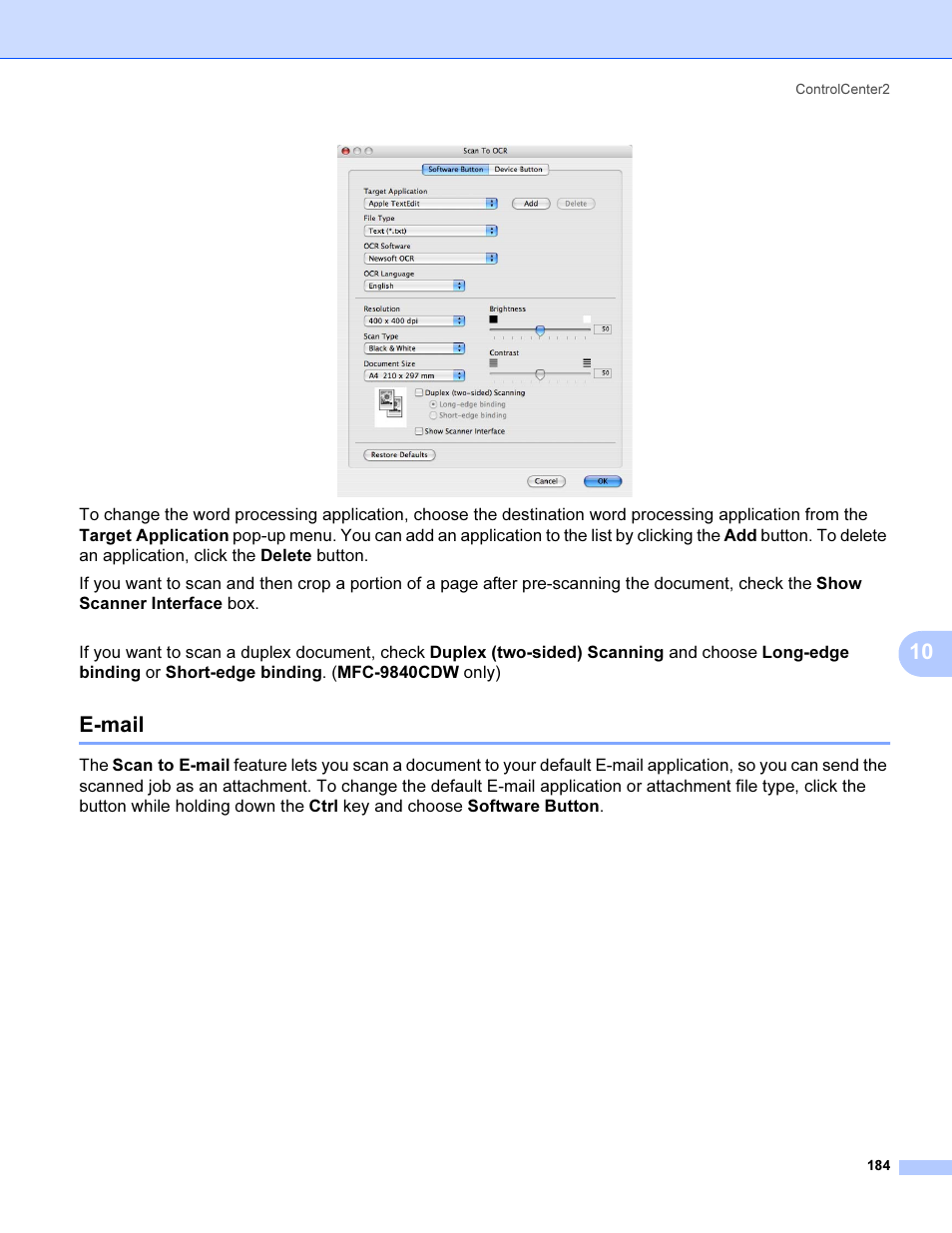 E-mail | Brother MFC 9840CDW User Manual | Page 191 / 221
