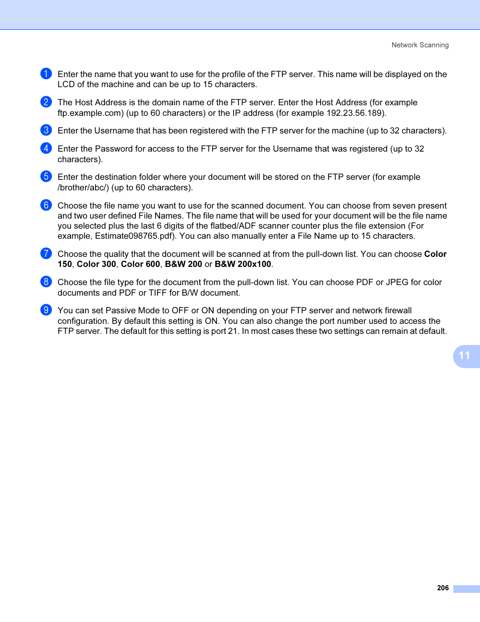 Brother MFC 9840CDW User Manual | Page 213 / 221