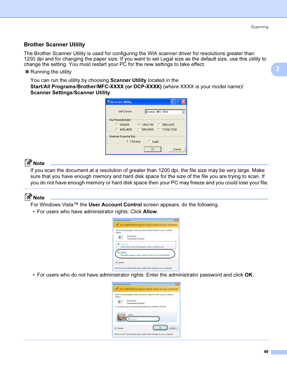 Brother scanner utility | Brother MFC 9840CDW User Manual | Page 56 / 221