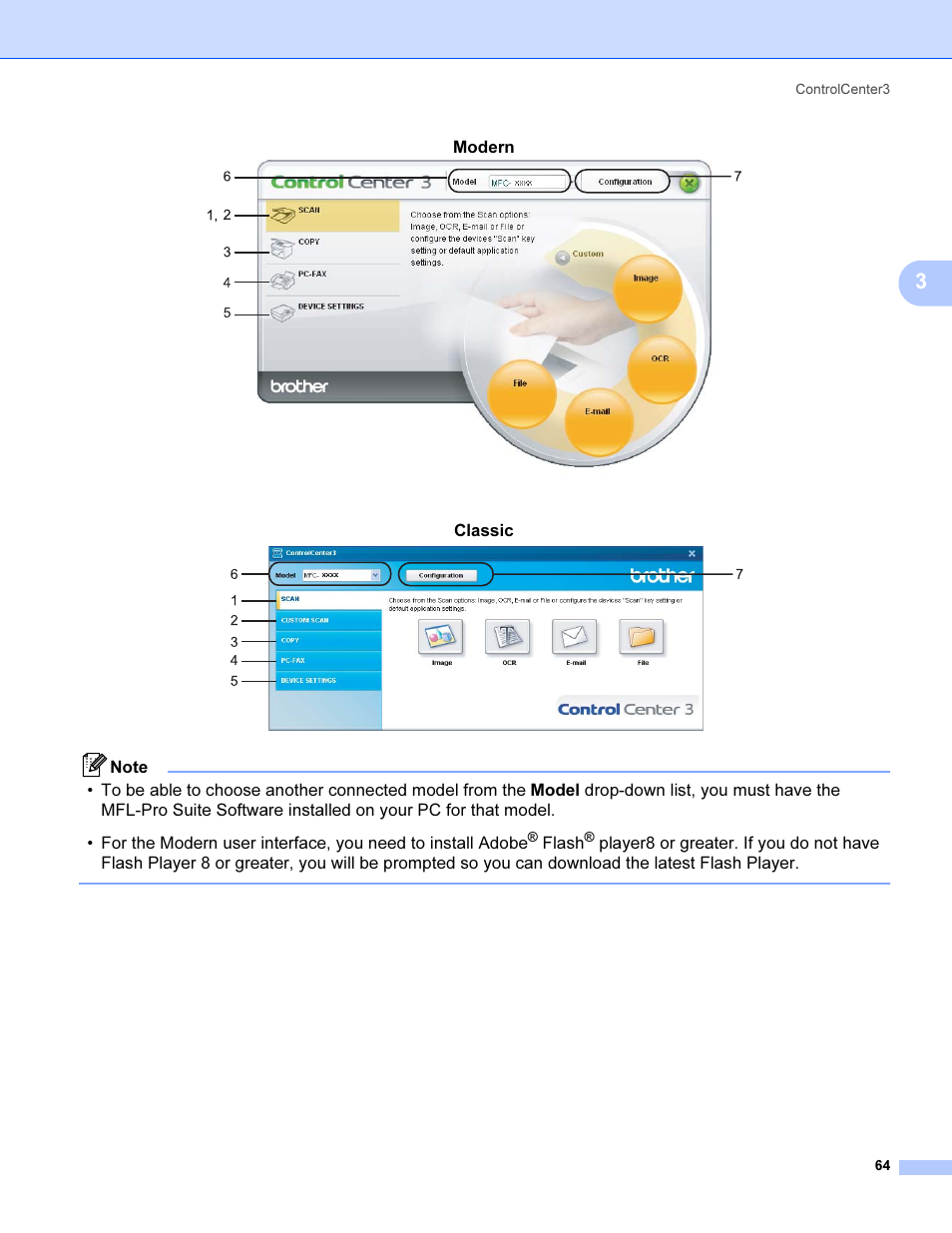 Modern, Classic, Flash | Brother MFC 9840CDW User Manual | Page 71 / 221