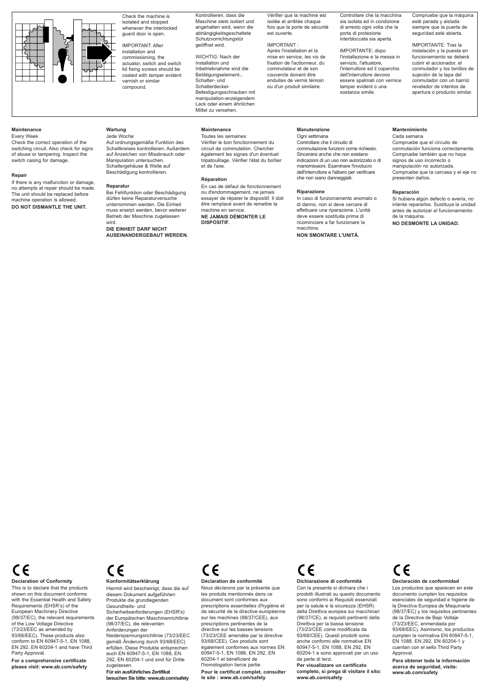 Rockwell Automation 440N-Z2NRS1A_Z2NRS1B_Z2NRS1C Magnetically Coded Non-Contact Switch User Manual | Page 3 / 4