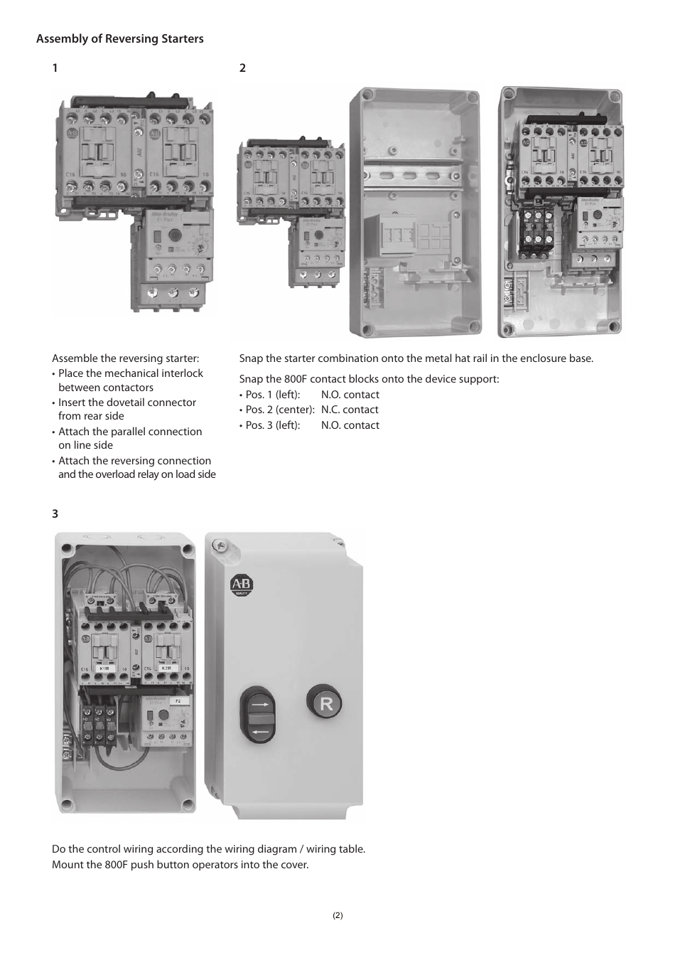 Rockwell Automation 198E-C0S4R Plastic Encl. for DOL and Reversing Starter User Manual | Page 2 / 4