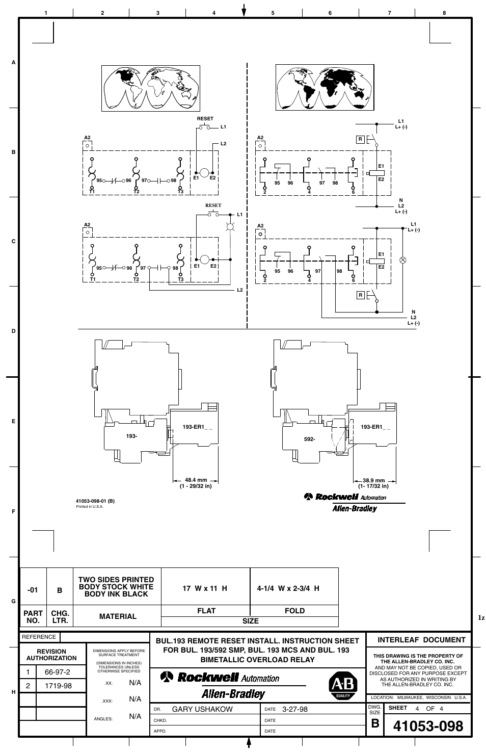 Rockwell Automation 193-ER1 Overload Relay Remote Reset User Manual | Page 4 / 4