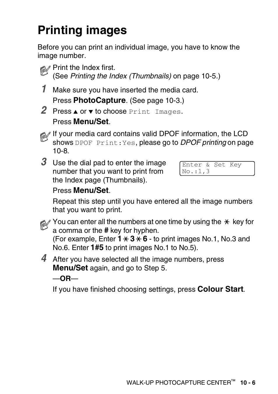 Printing images, Printing images -6, See printing images | Brother DCP-110C User Manual | Page 115 / 212