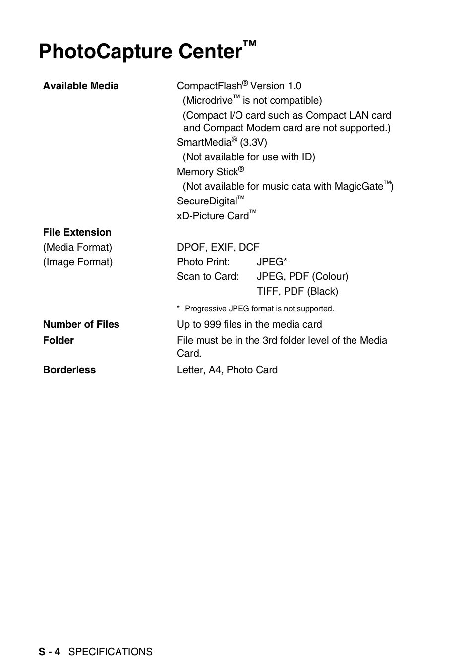 Photocapture center | Brother DCP-110C User Manual | Page 198 / 212