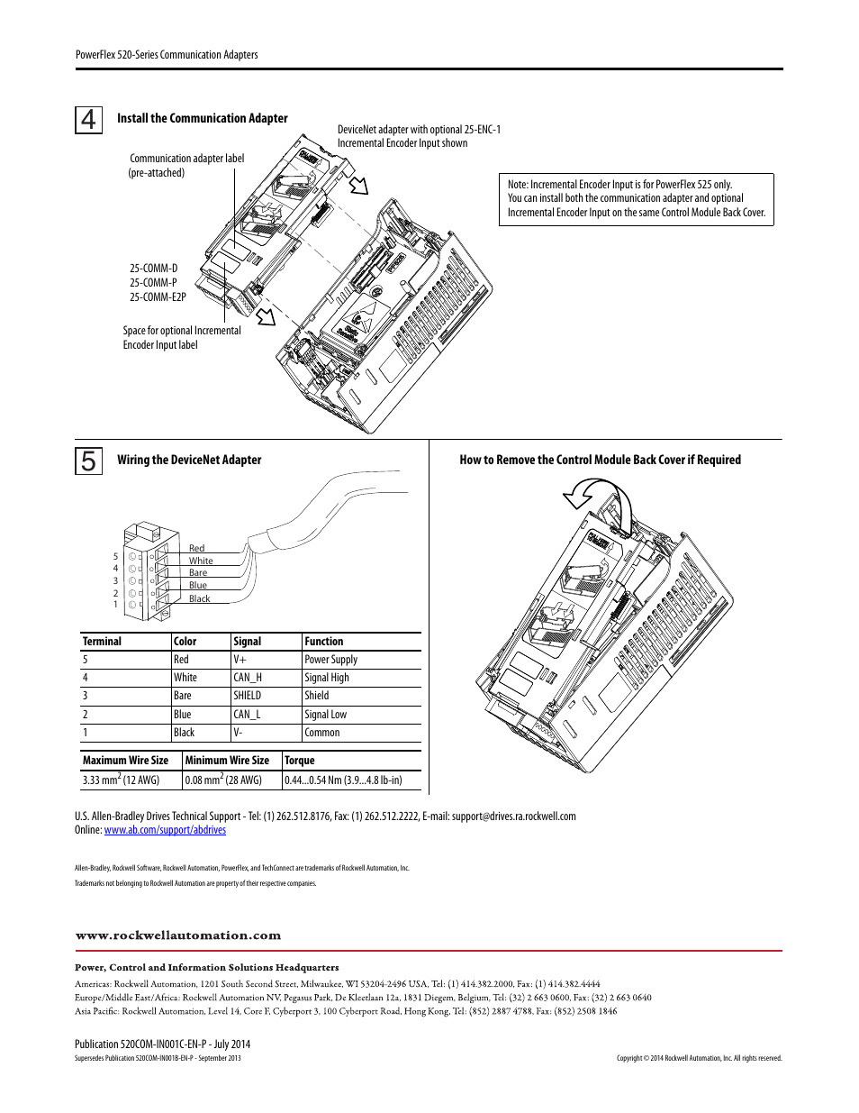 Rockwell Automation 25-COMM-E2P PowerFlex 520-Series Communication Adapters User Manual | Page 2 / 2