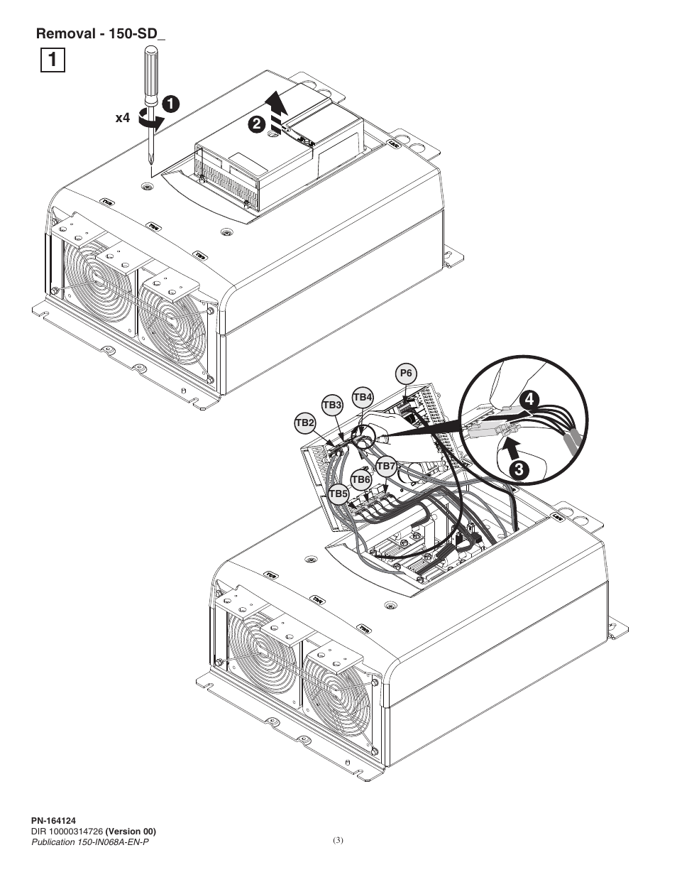 Rockwell Automation 150-SCRC SMC-50 Soft Starter Cover Replacement User Manual | Page 3 / 6