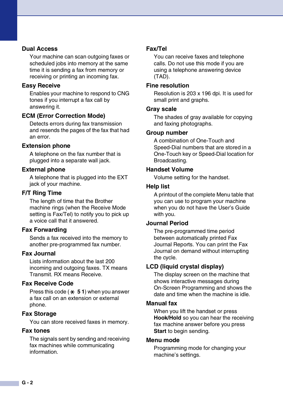 Brother FAX2820 User Manual | Page 139 / 161