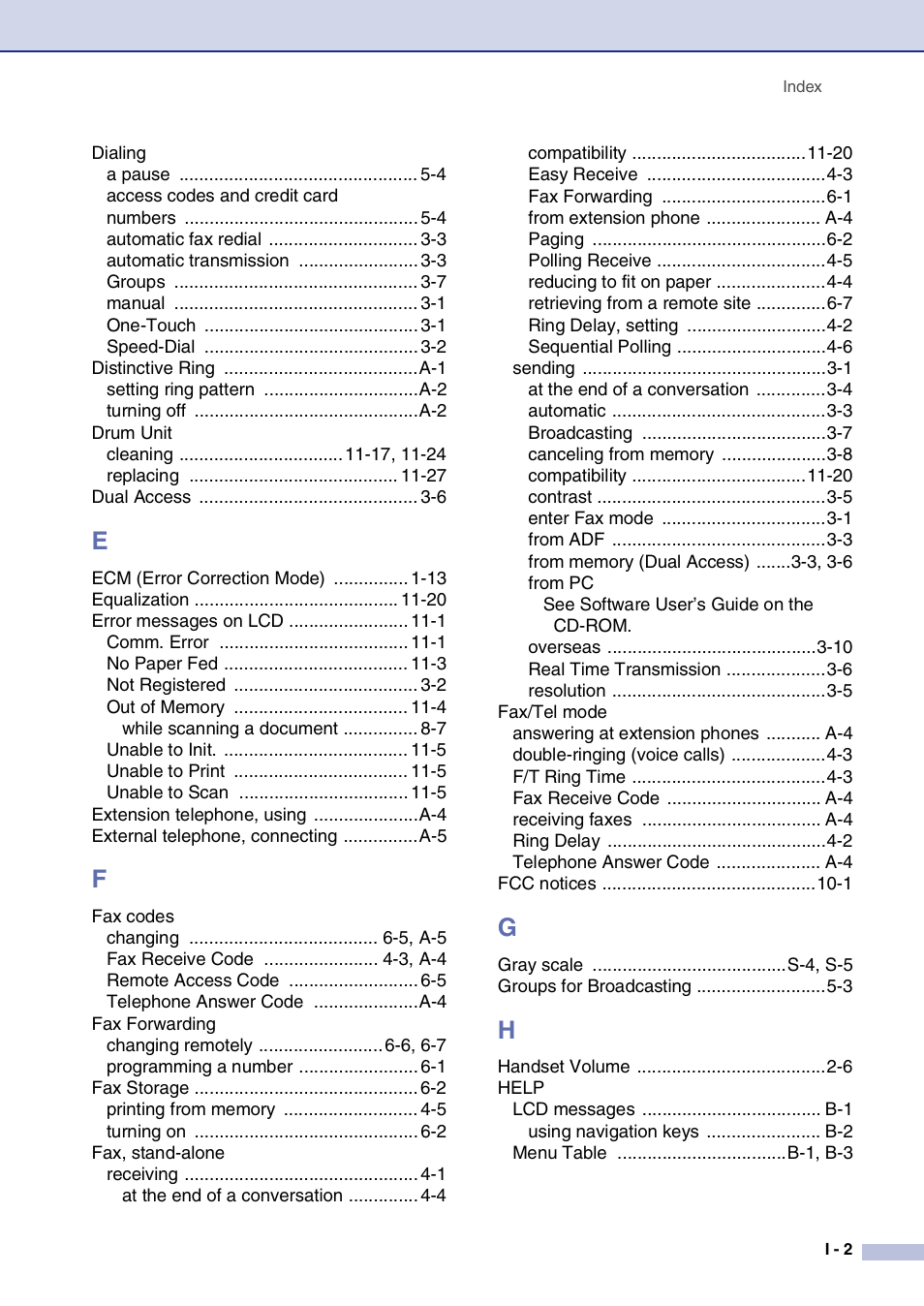 Brother FAX2820 User Manual | Page 154 / 161