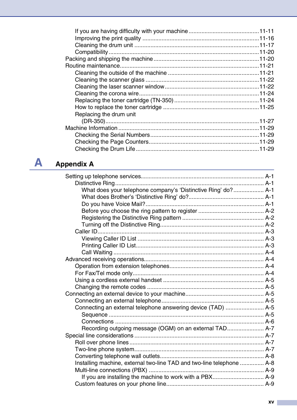 Brother FAX2820 User Manual | Page 17 / 161