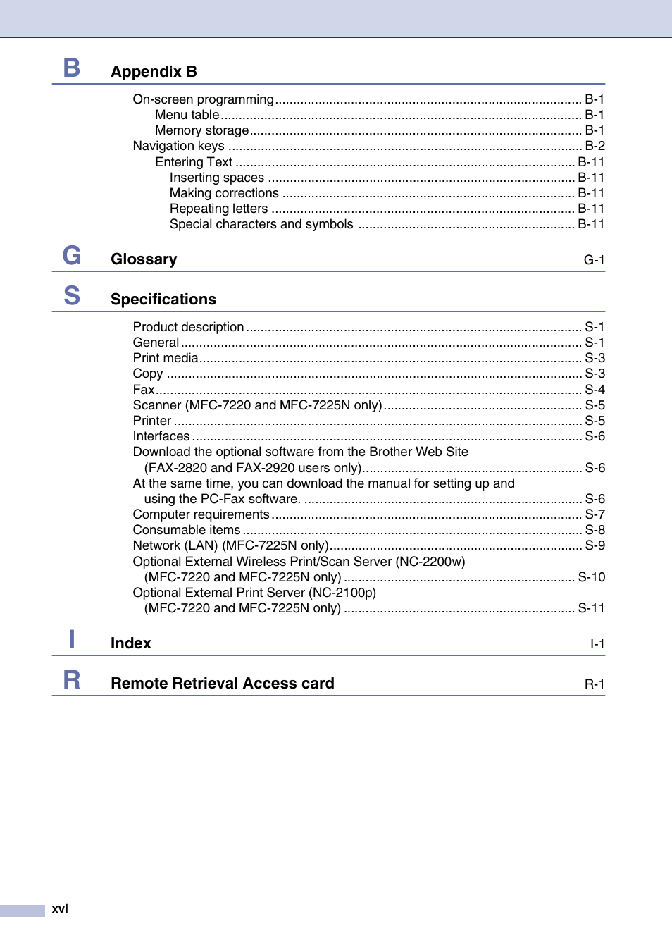 Brother FAX2820 User Manual | Page 18 / 161