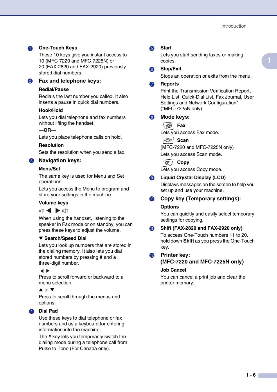 Brother FAX2820 User Manual | Page 24 / 161