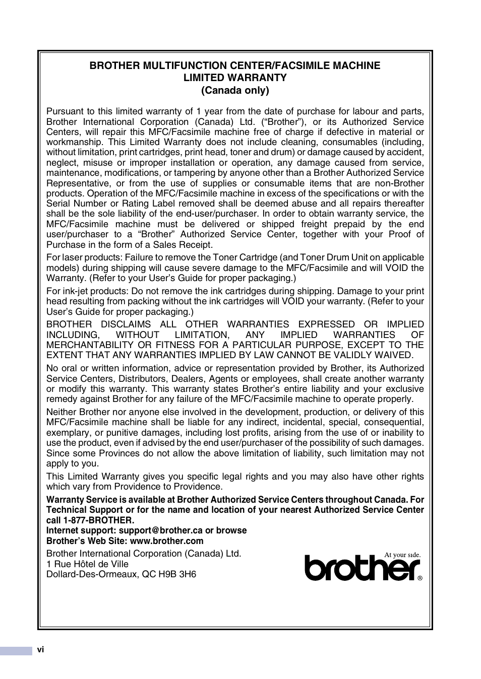 Brother FAX2820 User Manual | Page 8 / 161