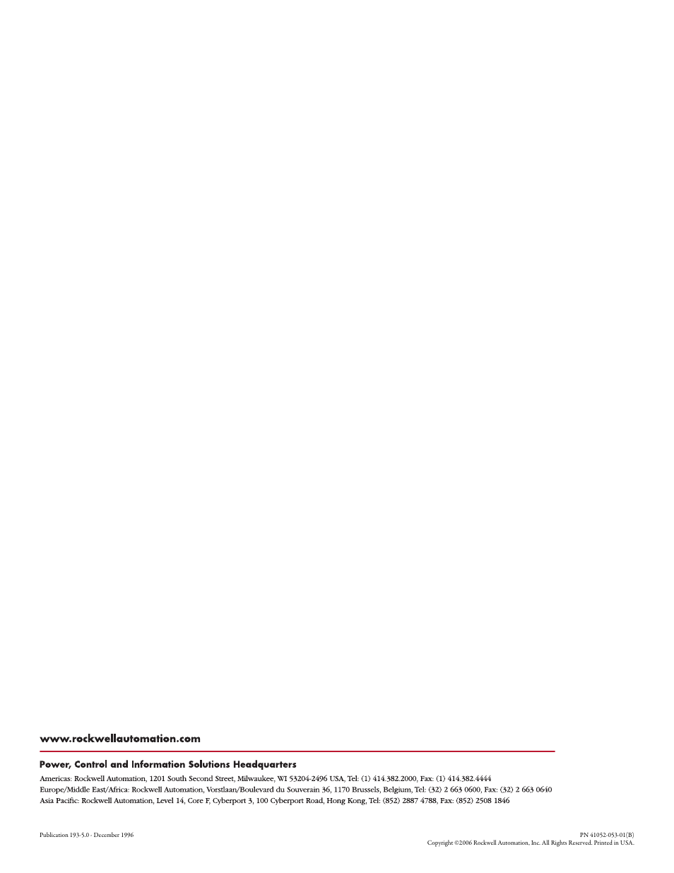 Rockwell Automation 193 193-5.0: Bulletin 913/592 SMP-3 Solid-State Overload Relay User Manual | Page 107 / 107