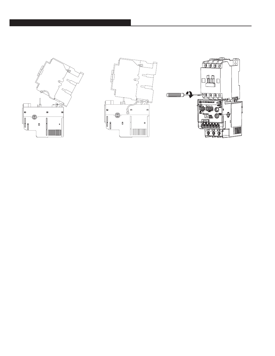 Assembly of smp-3 overload relay to contactor | Rockwell Automation 193 193-5.0: Bulletin 913/592 SMP-3 Solid-State Overload Relay User Manual | Page 12 / 107