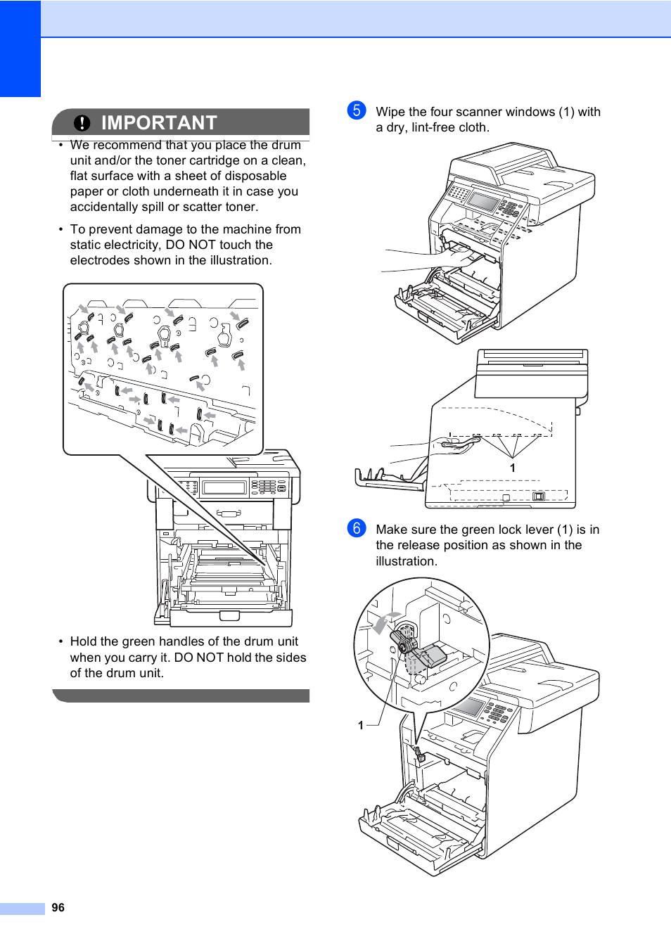 Important | Brother MFC 9970CDW User Manual | Page 104 / 218