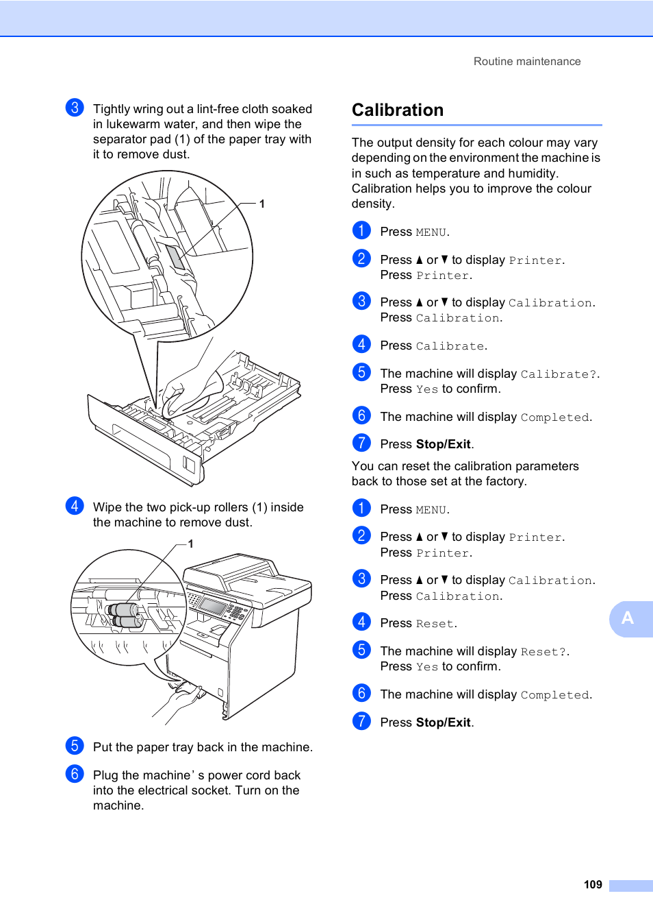 Calibration | Brother MFC 9970CDW User Manual | Page 117 / 218