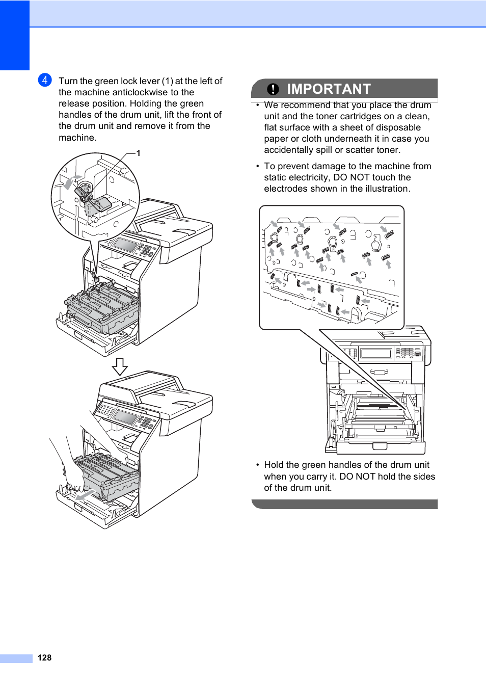 Important | Brother MFC 9970CDW User Manual | Page 136 / 218