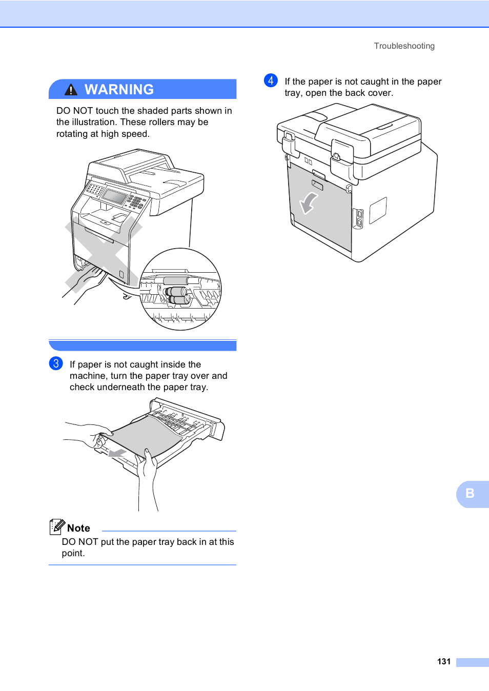 Warning | Brother MFC 9970CDW User Manual | Page 139 / 218